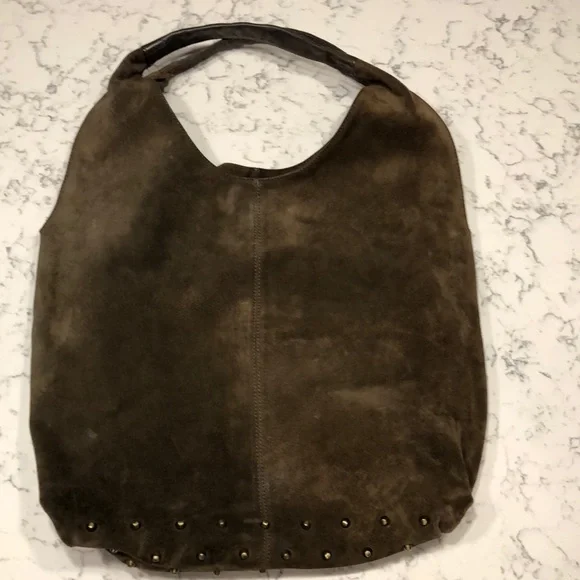 Worth New York Suede Studded Shoulder Bag - Picture 2 of 10